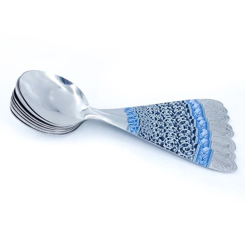 Party supplies tableware soup spoon metal tableware
