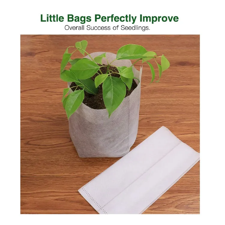 Details about   Non-Woven Nursery Bags Plants Grow Bags 100 PCS Biodegradable Seed Starter Bags 