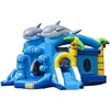 Different Shark jumping air bouncers gonflable for kids having fun