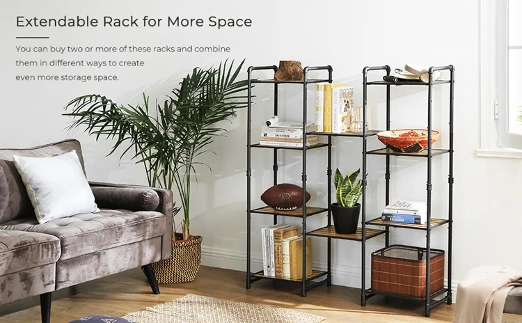 Bookcase Wooden Bookshelves Steel Expandable Bookshelf Stainless With Table