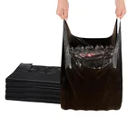 custom LDPE black bin liners heavy duty polythene rubbish plastic bag large