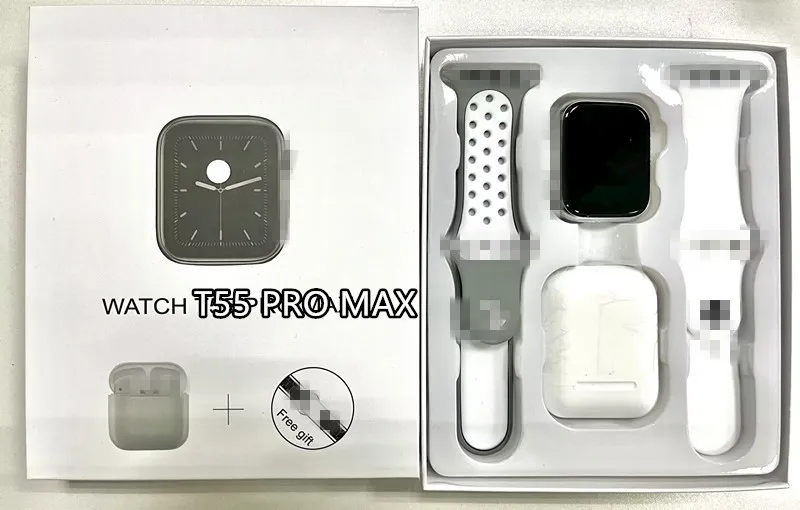Hot Selling 1.44 Inch T55 Pro Max Smart Watch With Earphone Fashion 2 ...