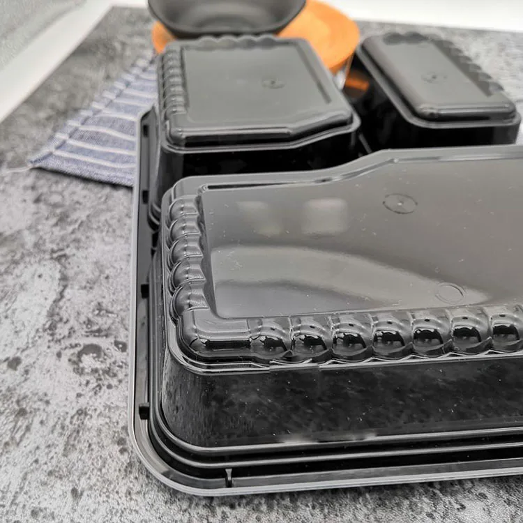 Heat Seal 4 Compartment Disposable Food Container Restaurant Container