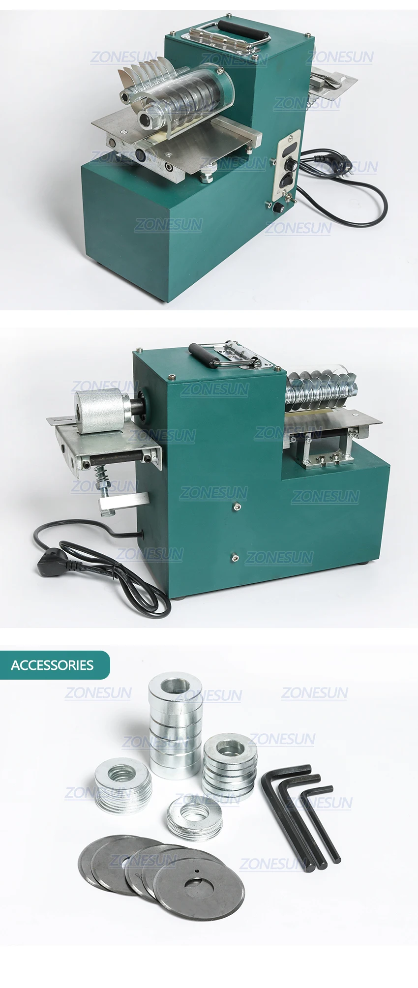 Zonesun V04 Leather Strip Belt Strap Cutting Machine With Edge Folding