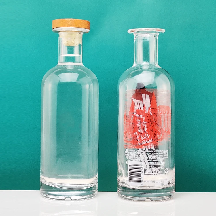 Transparent Vodka Gin Bottle 70cl Spirit Bottle Hot Sale Empty Clear