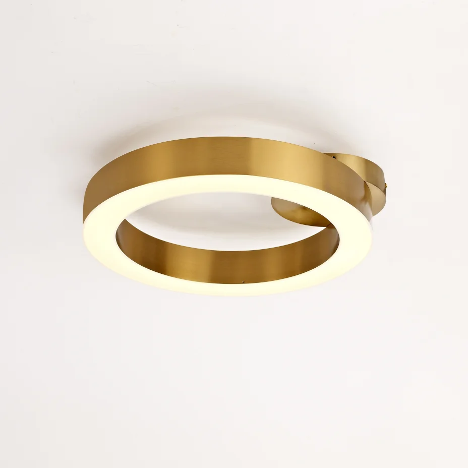 ST-8848W-40B modern ring led ceiling lamp light electroplating gold stainless steel surface acrylic cover high quality.
