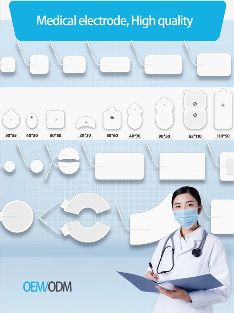 Tens Unit Electrodes Pads 2"x2" Replacement Pads Electrode Patches For