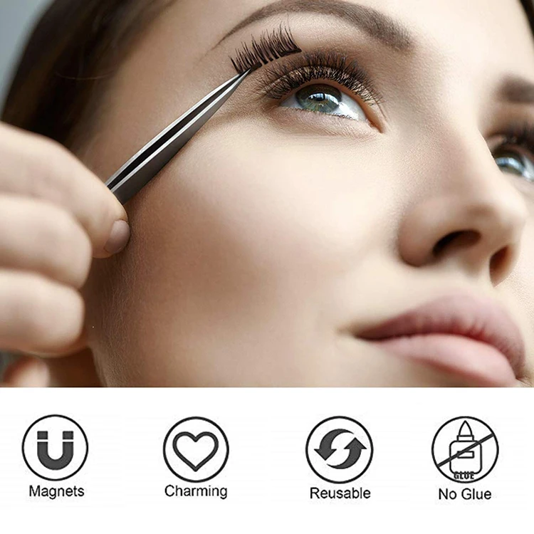 False Dual Eyelashes 3d Half Lashes With Applicator