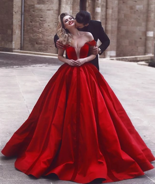 hot red gown