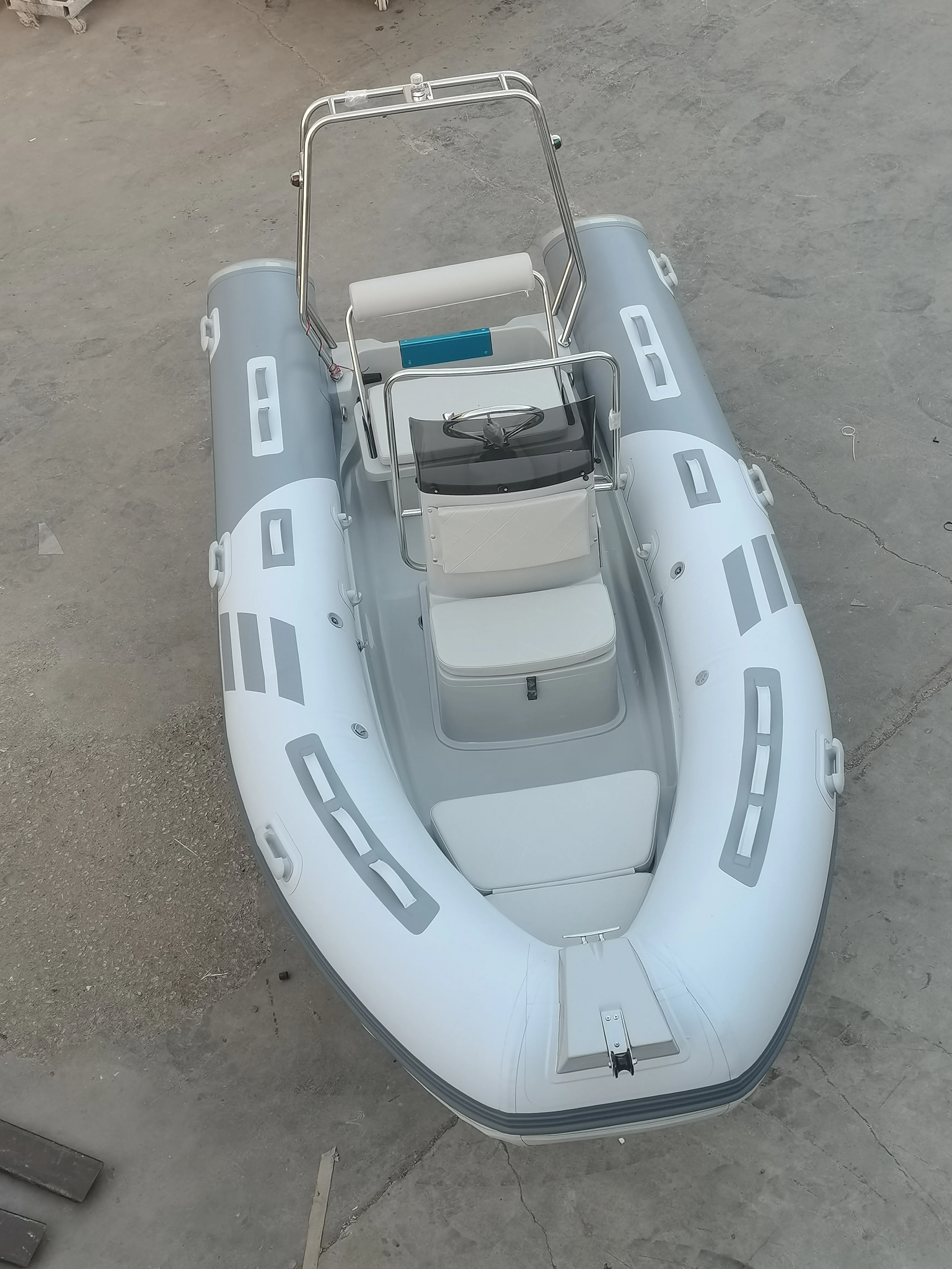 4.8m Luxury Sport Fiberglass Rigid Inflatable Rib Boat 480 High-Speed ...
