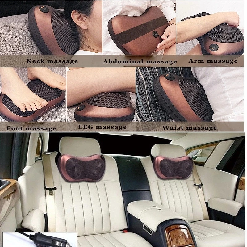 Wholesale Travel Car Home Electric Neck Relaxation Shiatsu Massage Pillow With Heat