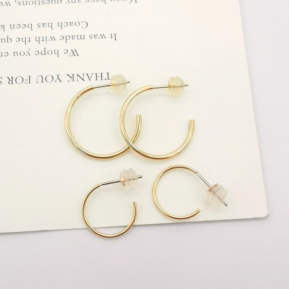 Solid Gold Earring Back Accessory Wholesale,Real 14k 18k Gold Earring