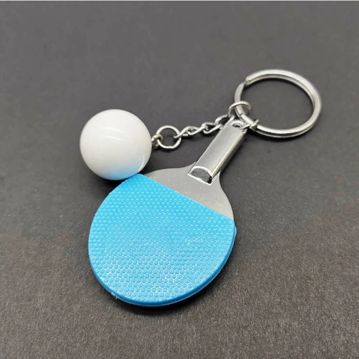 Sports Table Tennis Ball Keychain Ping Pong Paddle Key Chain Souvenir ...