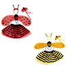 Halloween Christmas Bee ladybug girl Costume for kids cute party fancy dress cosplay Wings Tutu Skirts QBC-8469