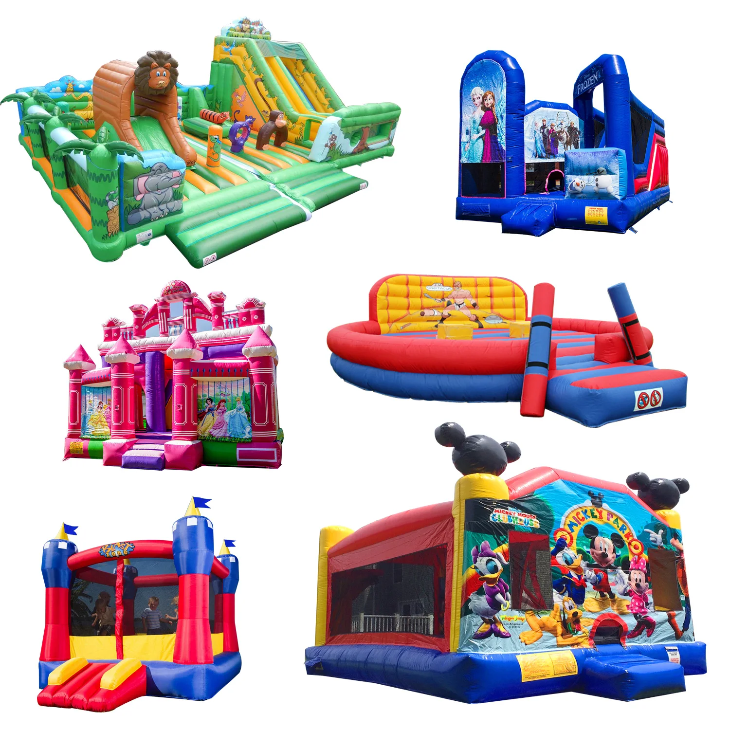 Indoor Inflatable Slides Jumping Bouncy Castles Bounce House For Kids And Birthday Party