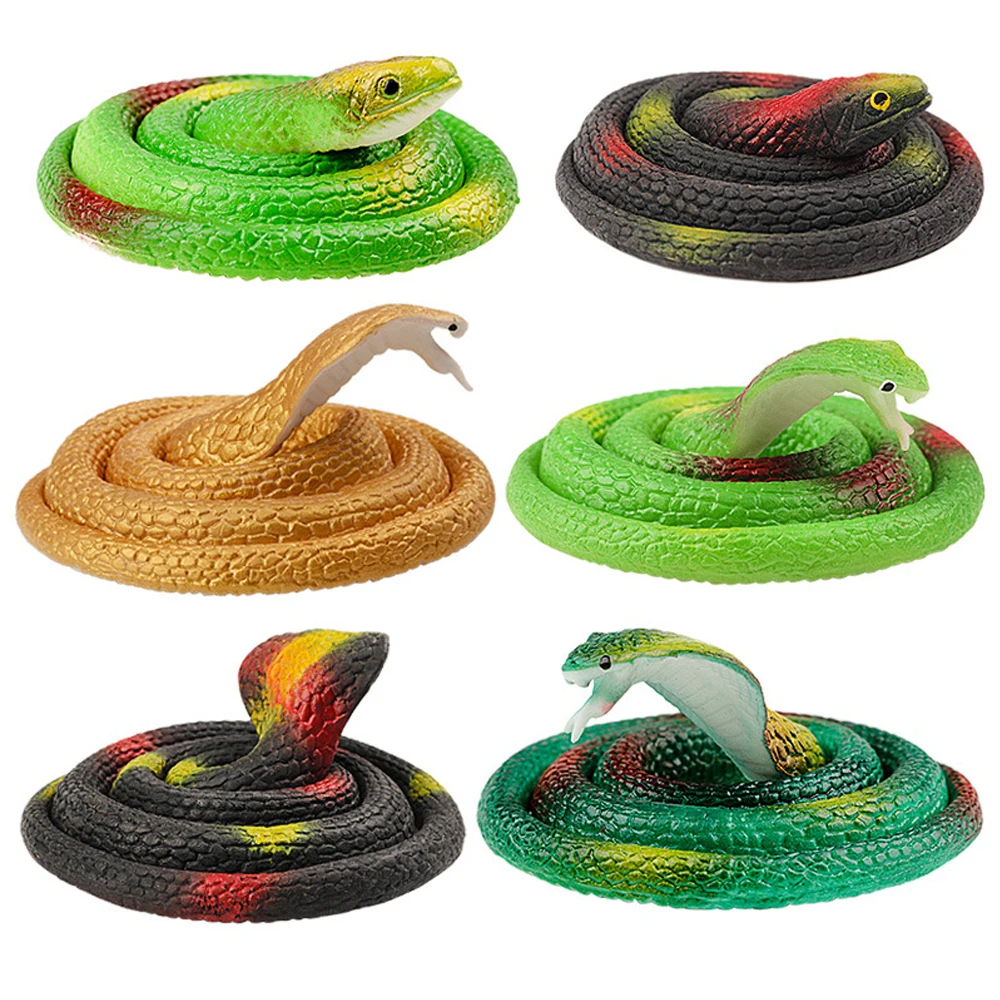 Squirrels WDDH Realistic Plastic Snake,Novelty Scare Snake Toy Party Favors Decoration,Scary Halloween Prank Props for Garden Props to Scare Birds 