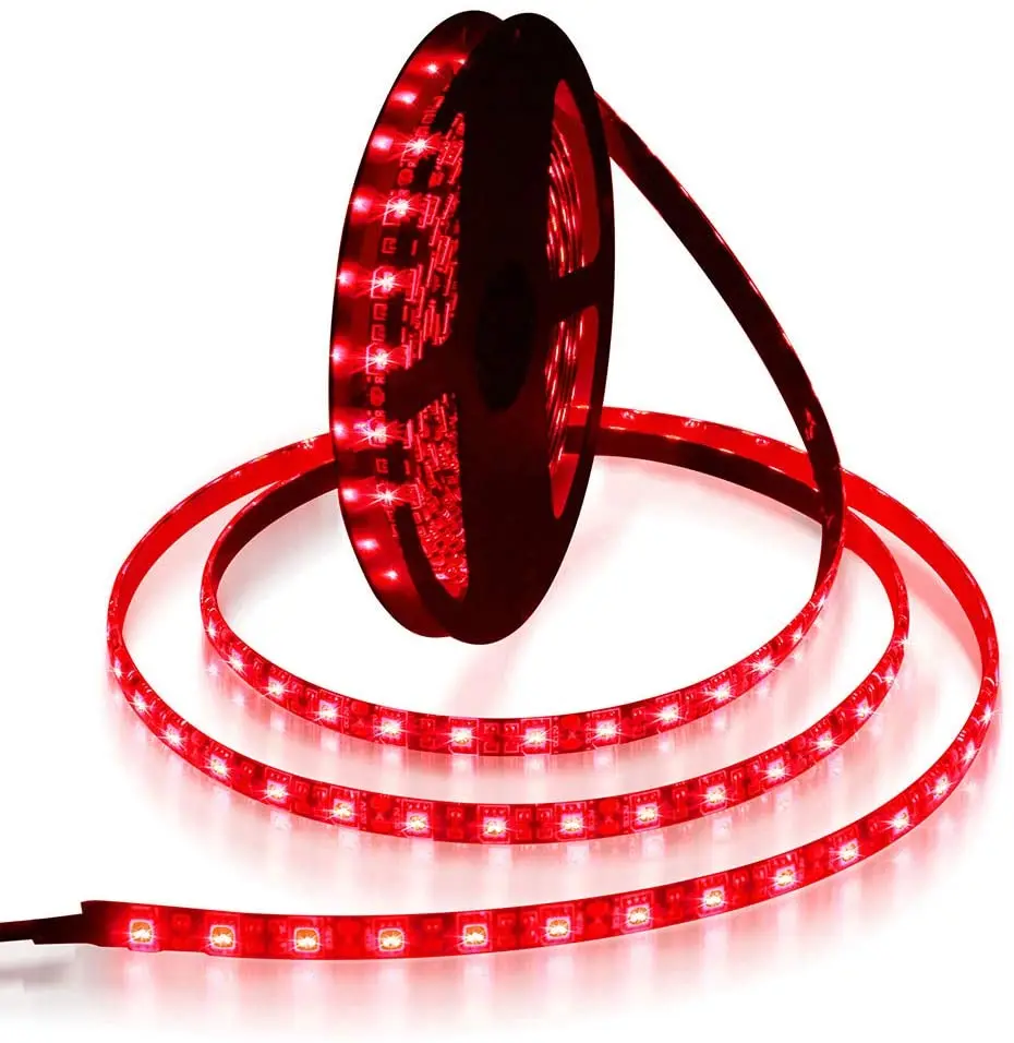 Amazon hot sales 5050 SMD 24# 1M 30LEDs/m Red color non-waterproof IP20 LED Flexible usb tv led backlight