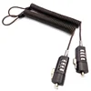 High Security Black Retractable PVC Coated Spring Wire Rope 4 digit Cable Computer Lock