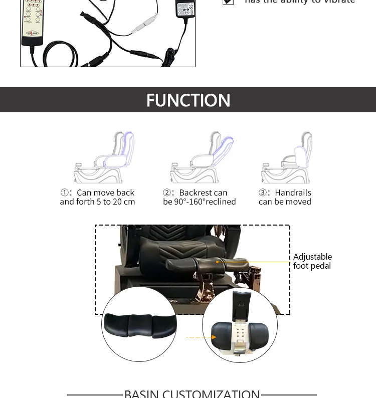 Hot Sale Beauty Salon Equipment Pedicure Spa Chair Foot Massage Chair