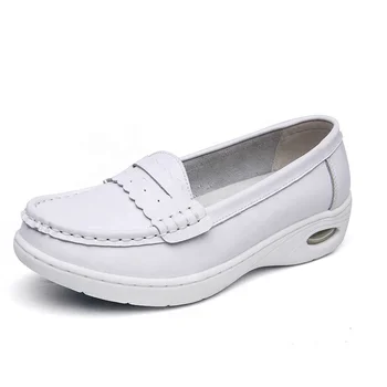white leather hospital shoes