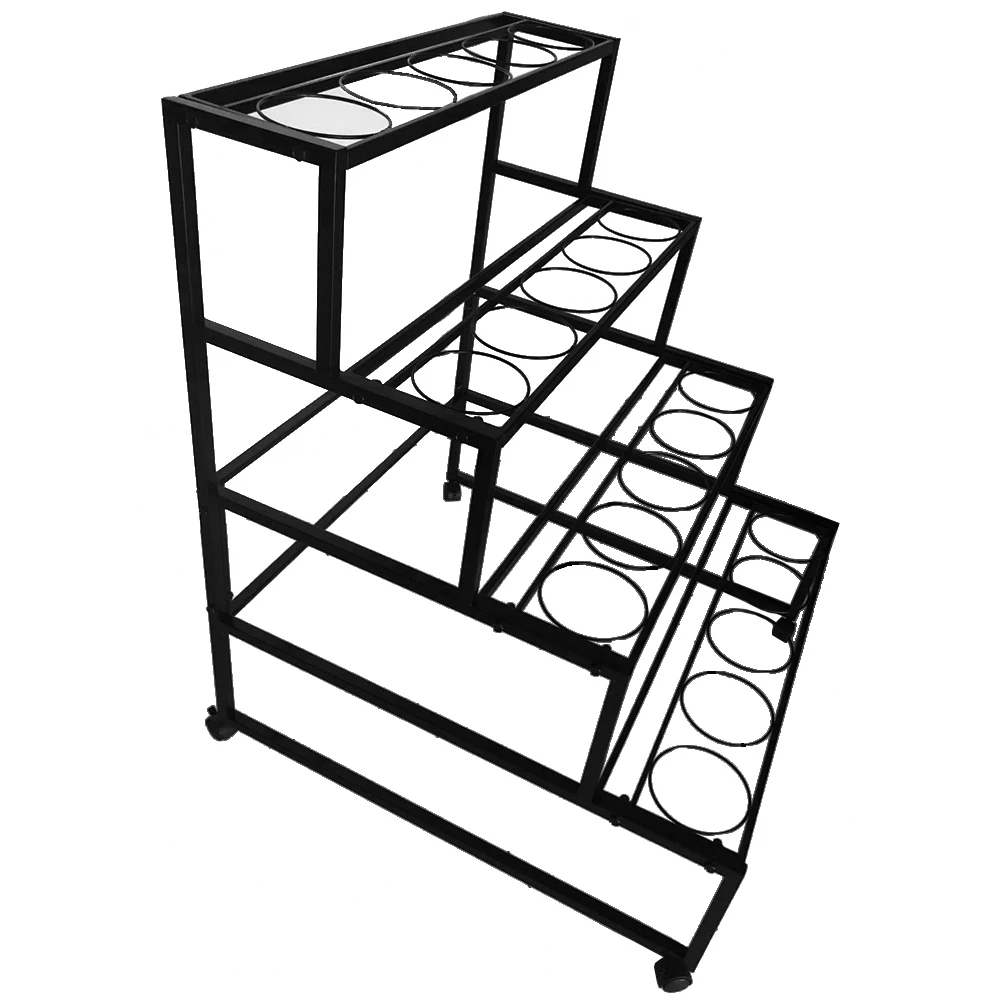 Metal Display Rack Flower Stand With 12 Plastic Pots Buy Flower Stand