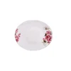 10.5 inch Decorative White Opal Glassware With Decal Printed Opal Glass Plate