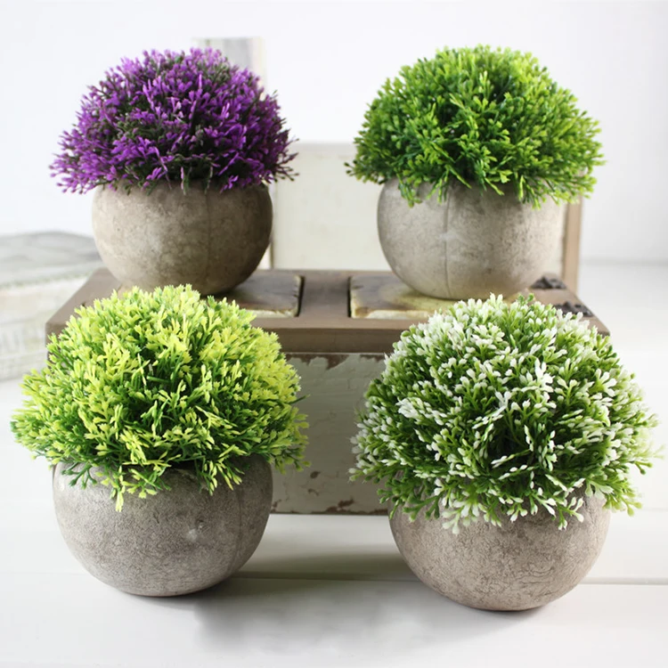 Mini Artificial Potted Plants Small Artificial Succulents Plants For