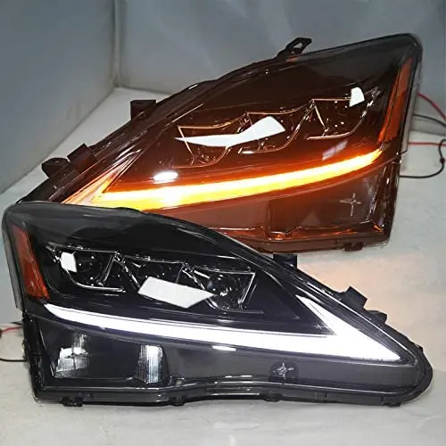 For Lexus Is250 Led Headlights Front Lamps 20062012 Year Black Housing