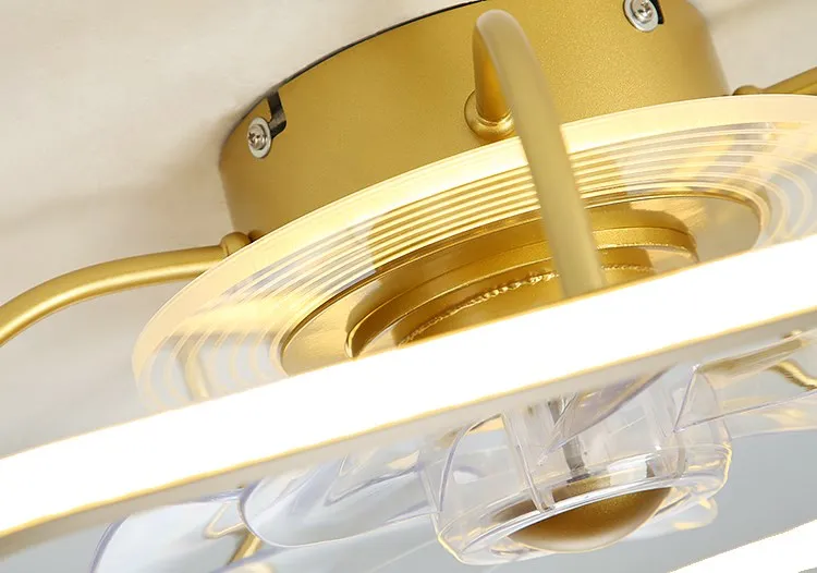 Modern decorative led ceiling fan light surface mounted led fan light with remote