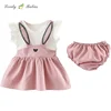 children girls clothing cartoon rabbit pants dresses kids clothes cotton dress set