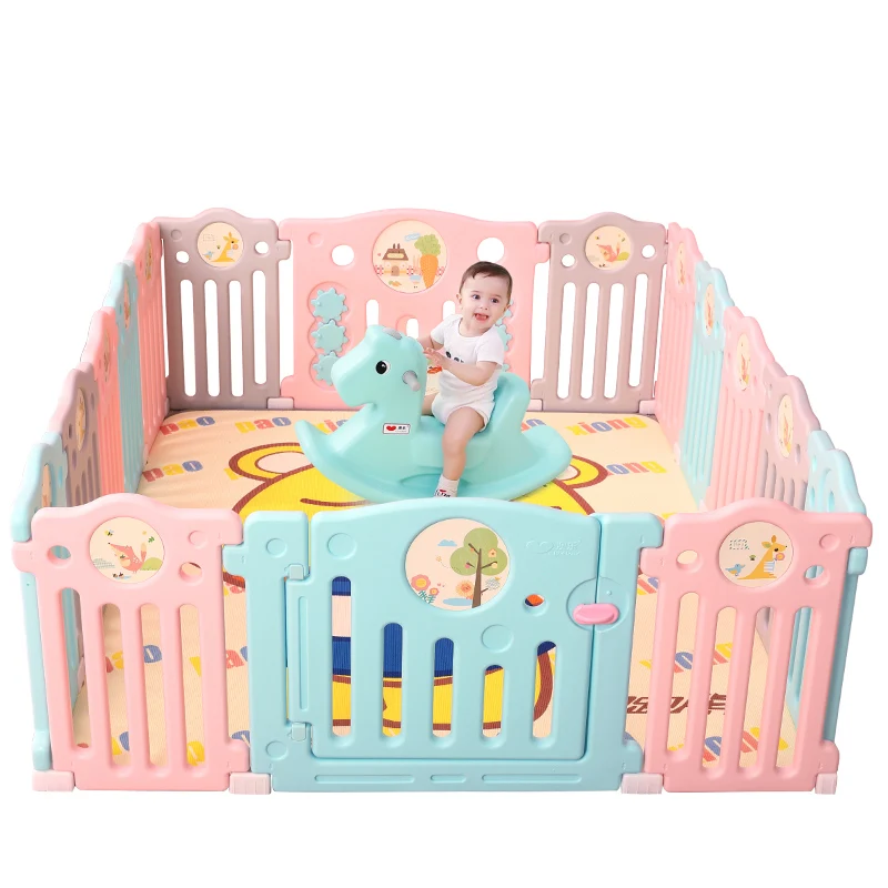 
New Fashion 2020 Pink Baby Playpen Portable Playyard For Kids 