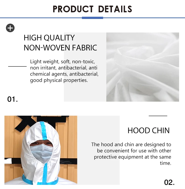 Medical Disposable Isolation Gown Non Woven Protective Clothing Protective Gowns