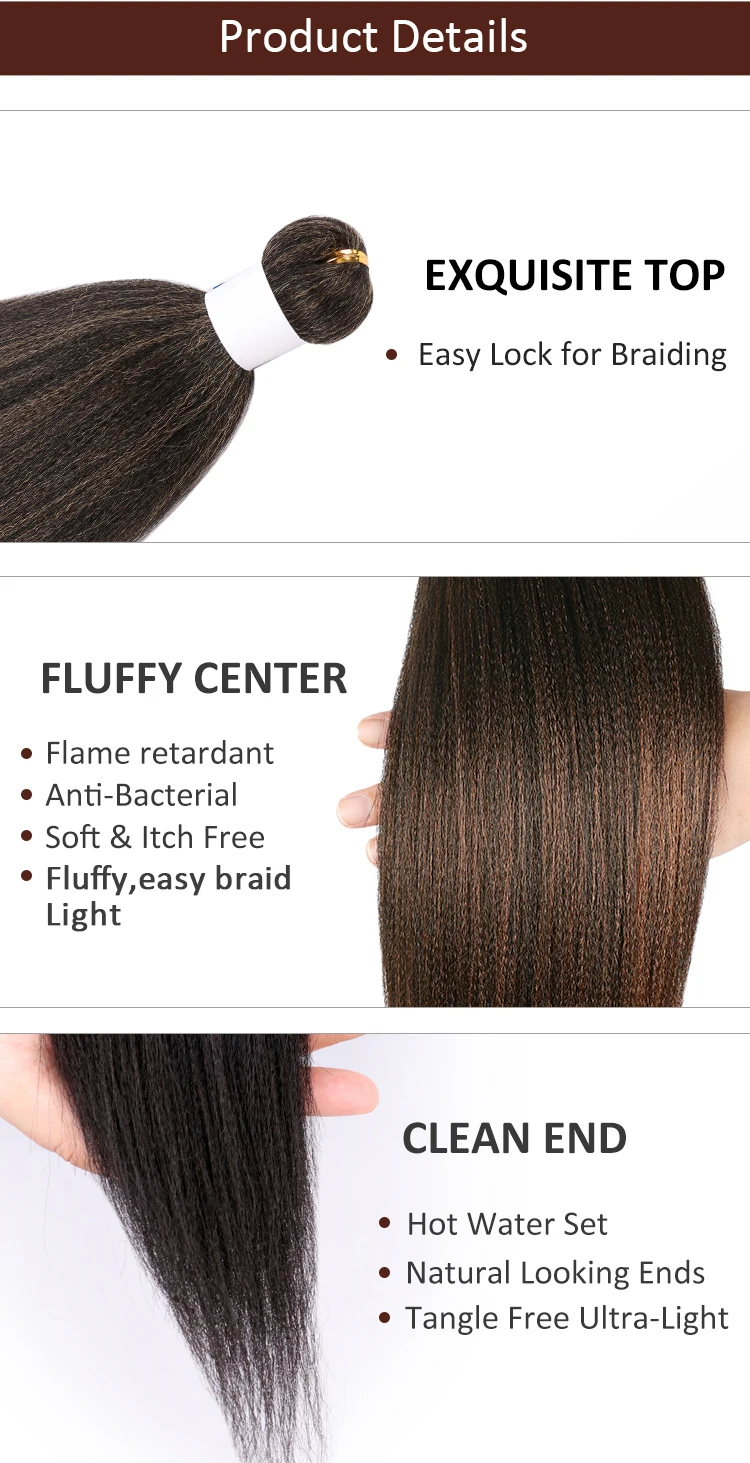 Stock Color Professional Kanekalon Easy Prestretched Pre Stretched ...