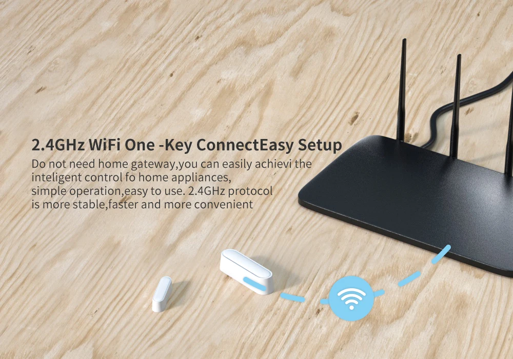 Tuya Smart Life App Remote Control WiFi Magnetic Door Sensor Alarm System Smart Home Security Door Detector Sensor - ANKUX.COM