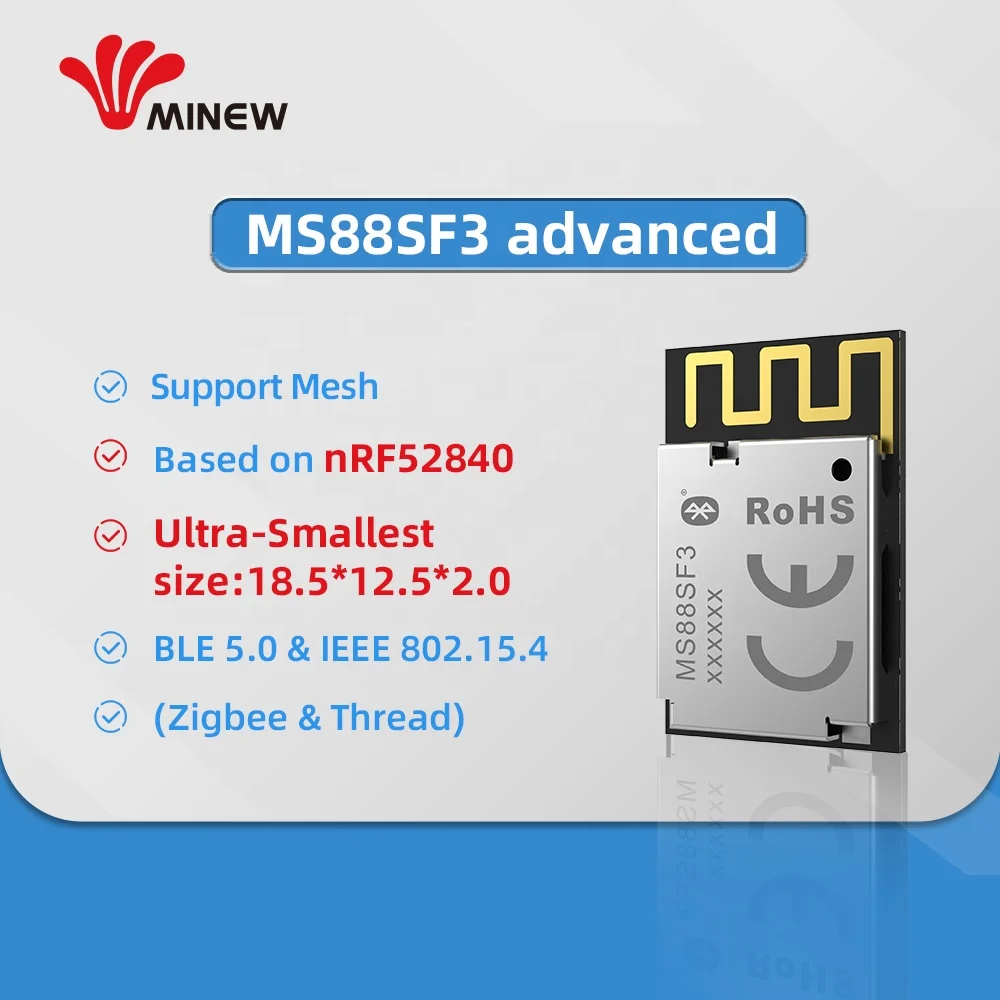 Minew Nrf52840 Ms88sf3 The Smallest Zigbee Module - Buy Nrf52840,Zigbee ...