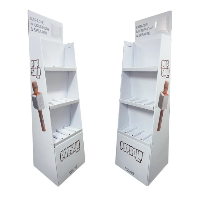 Cardboard Store Belt Rack Modern Style Cardboard Stand Display Corrugated Floor Rack for Retail ...