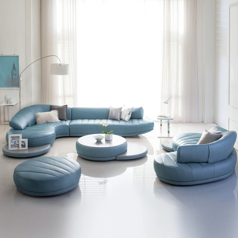 new arrival european style genuine leather living room furniture luxury corner sofa set designs