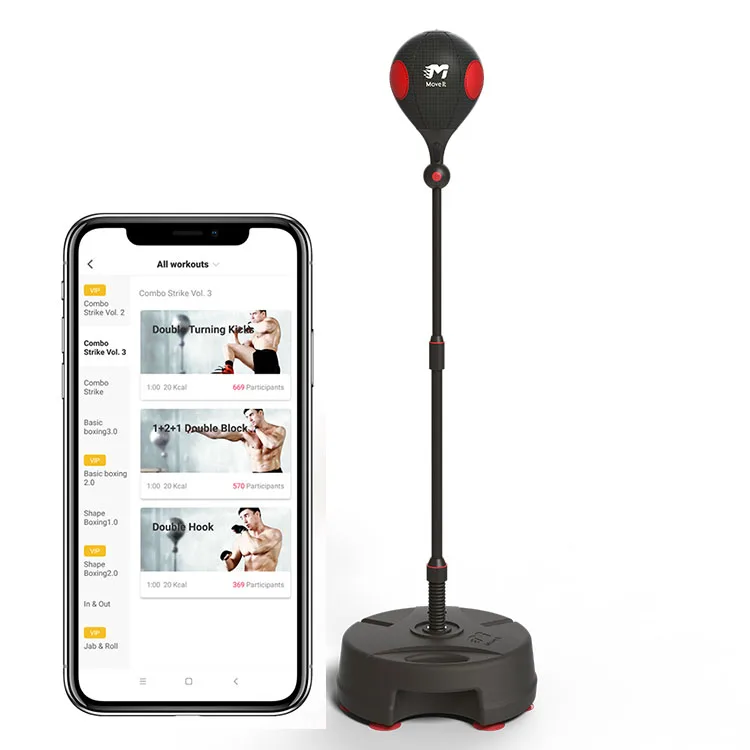 
Wireless Mobile App Tracking Boxing Reflex Punching Boxing Speed Ball Set Intelligent Kids Punching Ball 