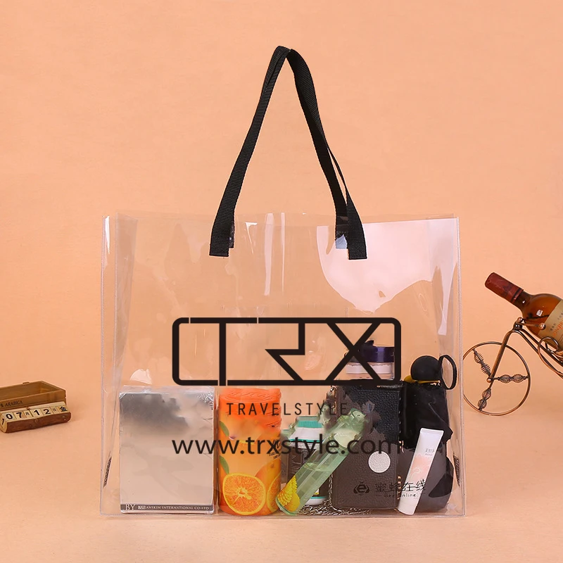 Custom Clear Pvc Tote Bag Plastic Handbag Shopping Bag Buy Pvc Tote