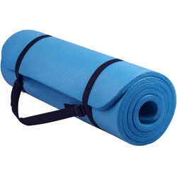 Indoor Home Yoga Equipment Natural Rubber NBR Yoga Matt 10MM Blue Matte Fitness Exercise sublimation vegan Yoga Mat