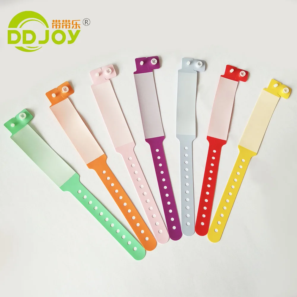 Single Use Hospital Pvc Wristband Writeable Information Wristband Id