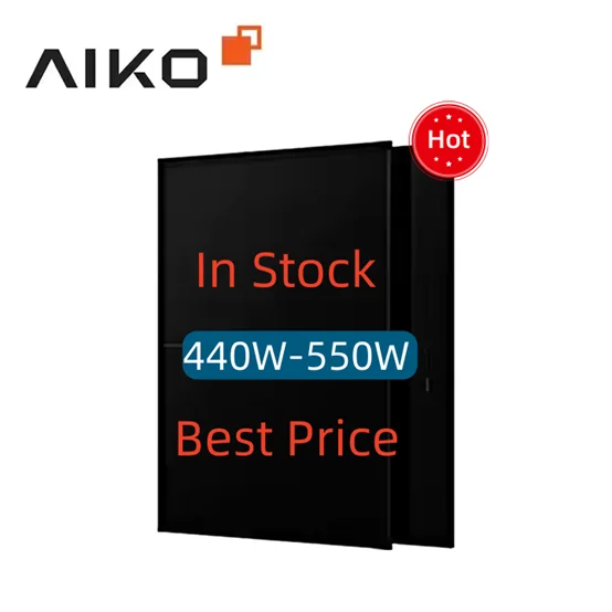Aiko 490W N-Type Solar Panel 500W Bifacial Double-Glass IP68 MC4