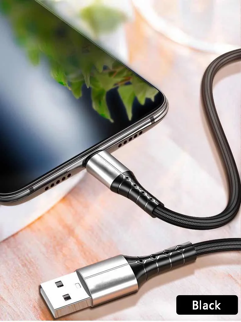 Hot selling zinc alloy nylon braided fast charging cable nylon data cable for Android Phone - ANKUX.COM