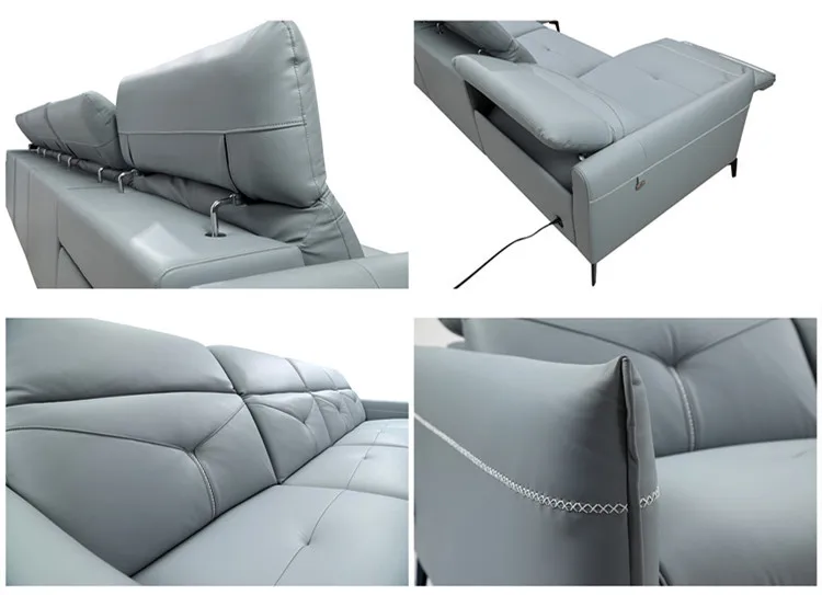 American Leather Sofa Bed Functional Couch Sectional Furniture 4 Seater Leather Sofa Recliner Living Room Leather Sofas Corner
