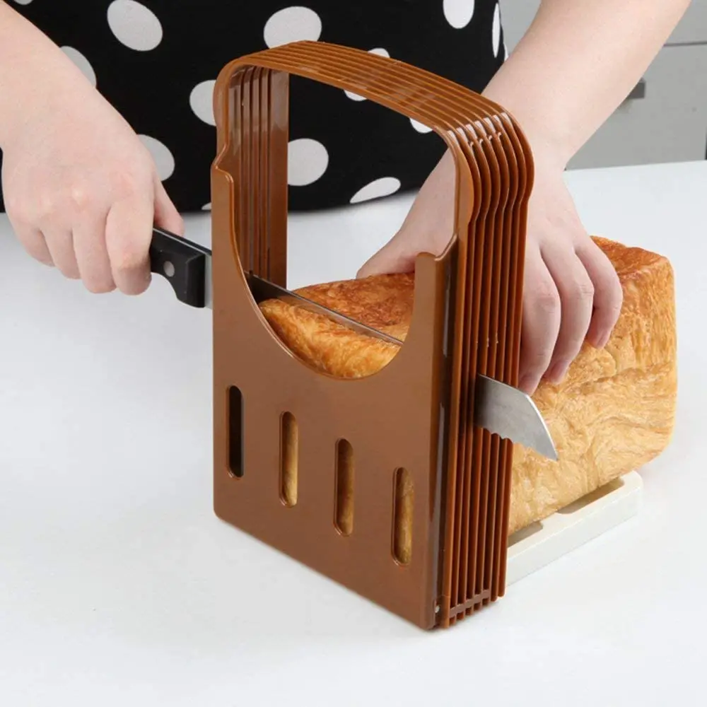 Plastic Bread Slicer Guide Bagel Sandwich Toast Slicer Cutting Guide ...