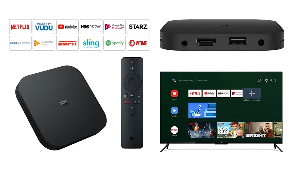 New Global Version Xiaomi MI TV BOX S EU US Android TV 8.1 4K Ultra HD TV Set top Box