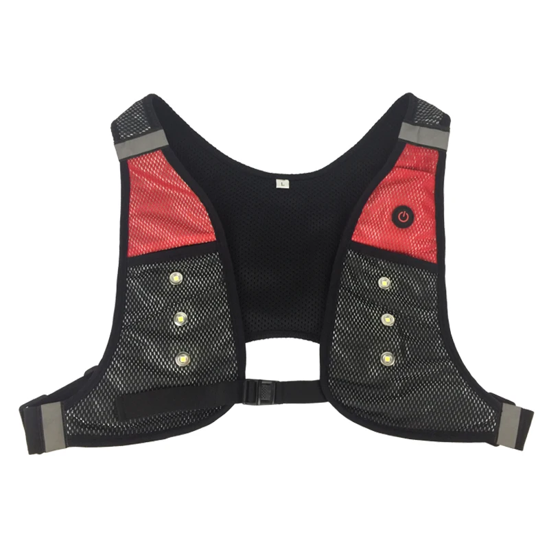 Popular high visible american sports vest cycling clothing with flashing lights