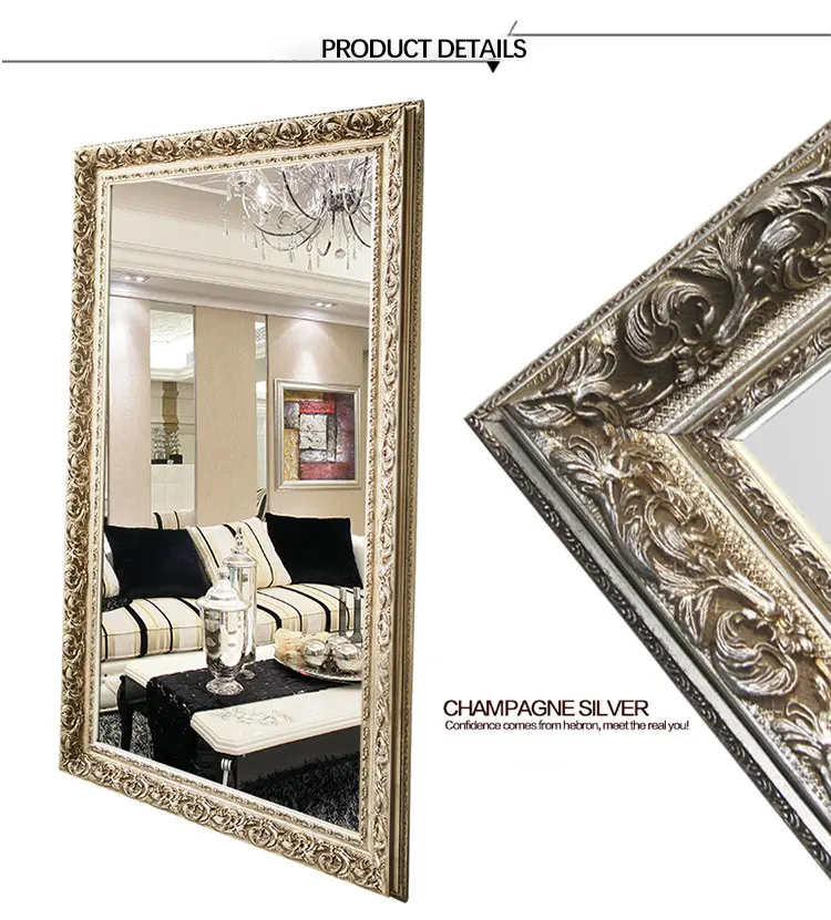 Gran Venta Al Por Mayor De Pie De Decoración De La Pared De Espejo