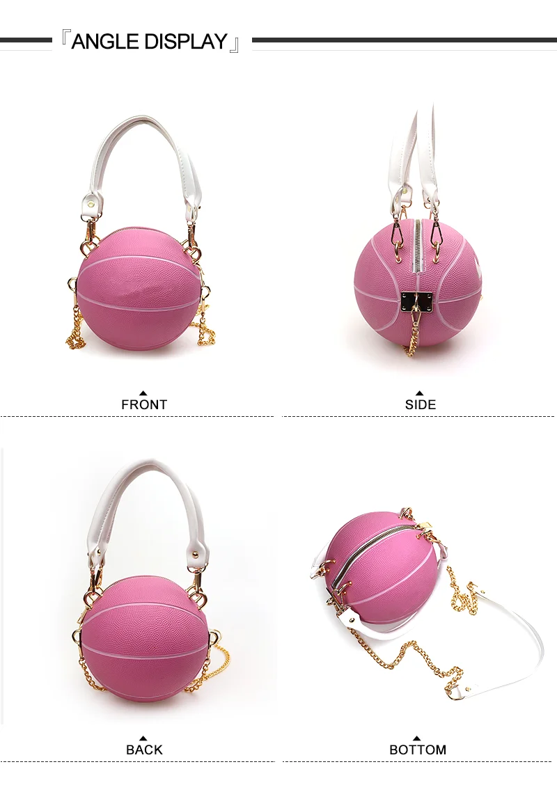 pink basket ball bag