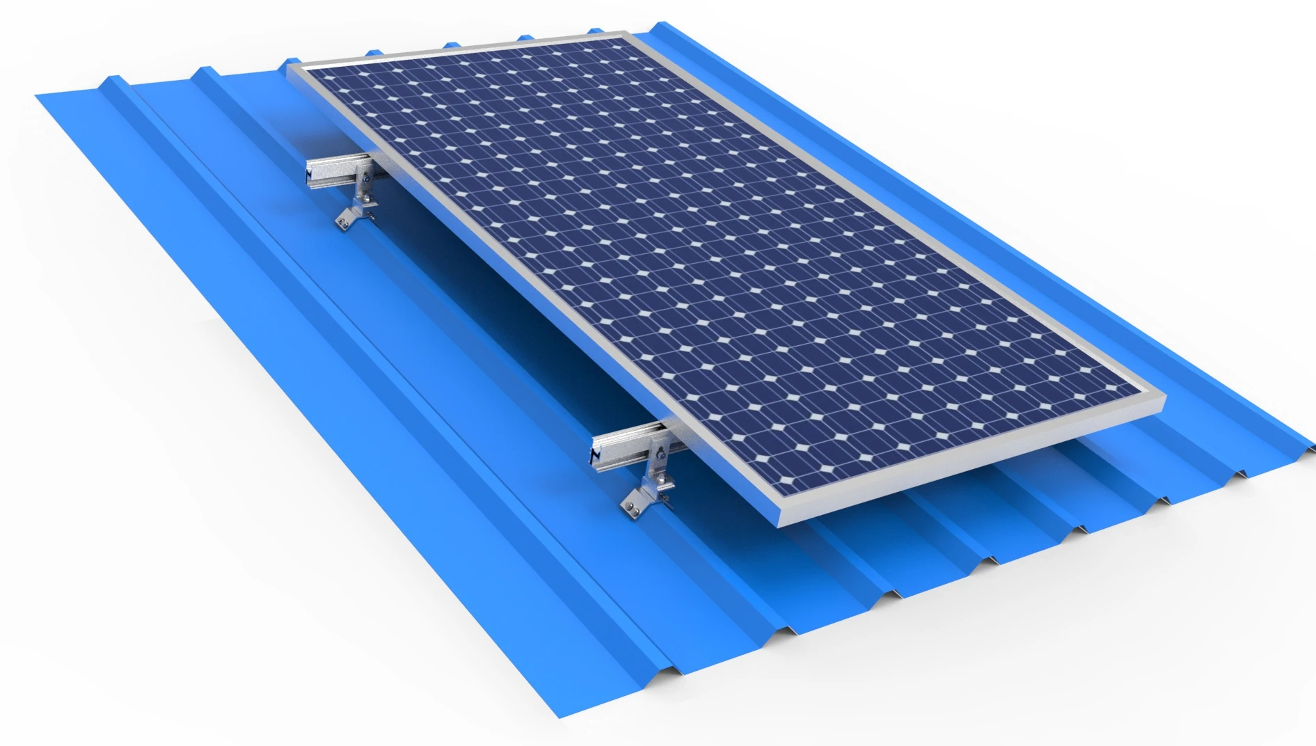 aluminum made trapezoidal metal roof solar panel structure